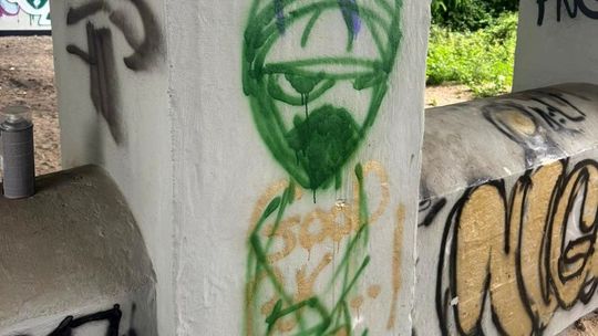 Interwencja policji w sprawie zniszczeń na budynku