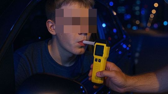 Pijany nastolatek przewoził młodszych kolegów. W samochodzie mieli narkotyki