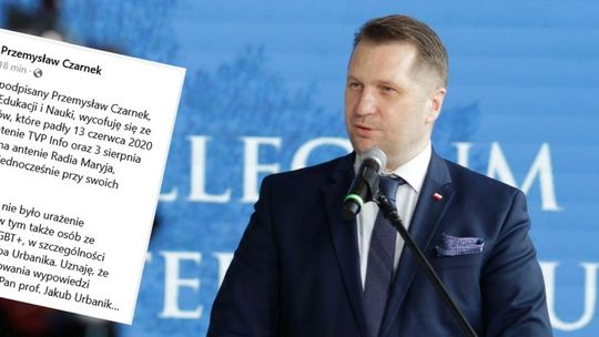 Przemysław Czarnek przeprasza za słowa o LGBT