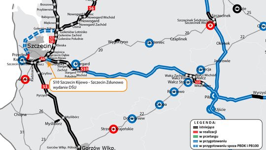 To ważne dla S10 Szczecin Kijewo - Szczecin Zdunowo