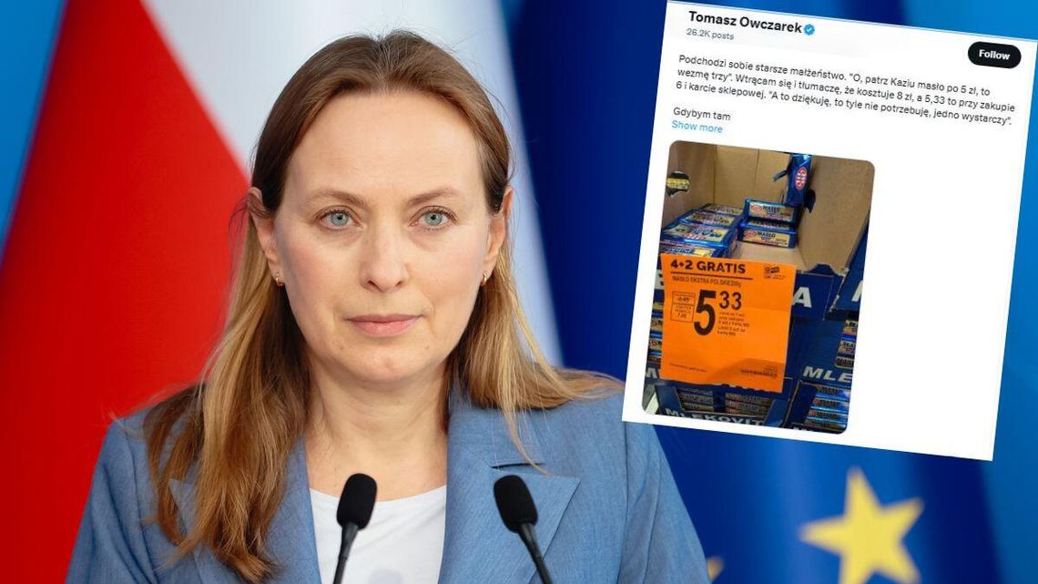 Awantura dotyczy ceny masła w Biedronce. Sprawą zajęła się ministra