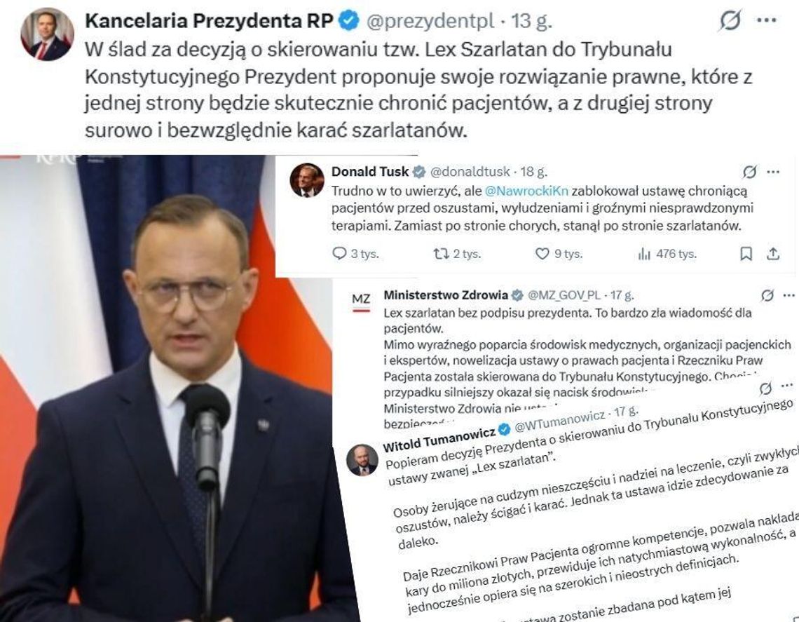 Burza po decyzji prezydenta Nawrockiego w sprawie lex szarlatan Burza po decyzji prezydenta Nawrockiego w sprawie lex szarlatan