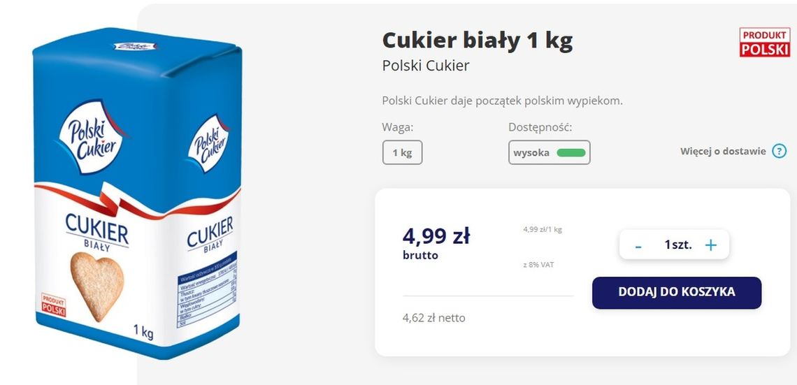 Cukier za 4,99 zł? Tak! I to prosto z państwowej spółki