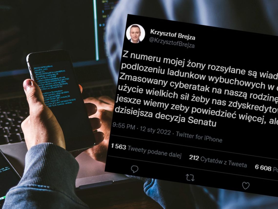 "Nie zastraszycie nas".  Senator Brejza dosadnie o cyberataku na telefon jego żony