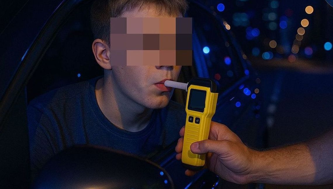 Pijany nastolatek przewoził młodszych kolegów. W samochodzie mieli narkotyki