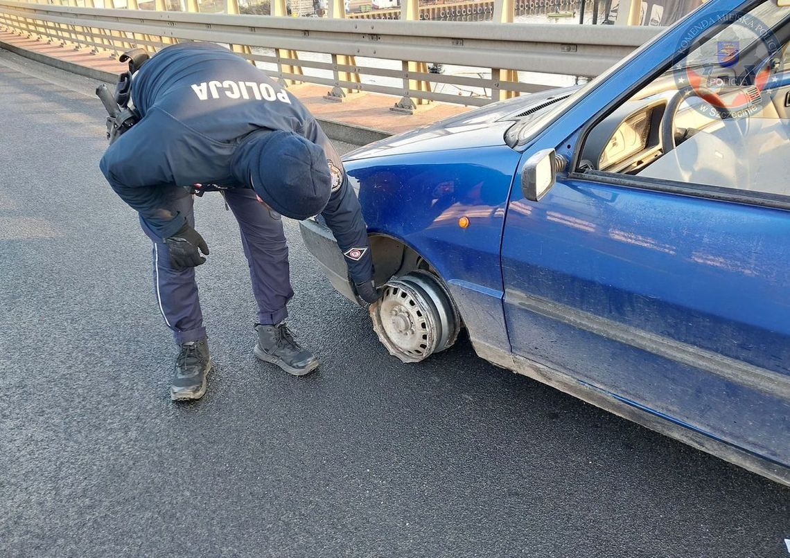 Policjanci rozprawiają się z nietypowym przypadkiem. Kierowca dziwnego auta w tarapatach!