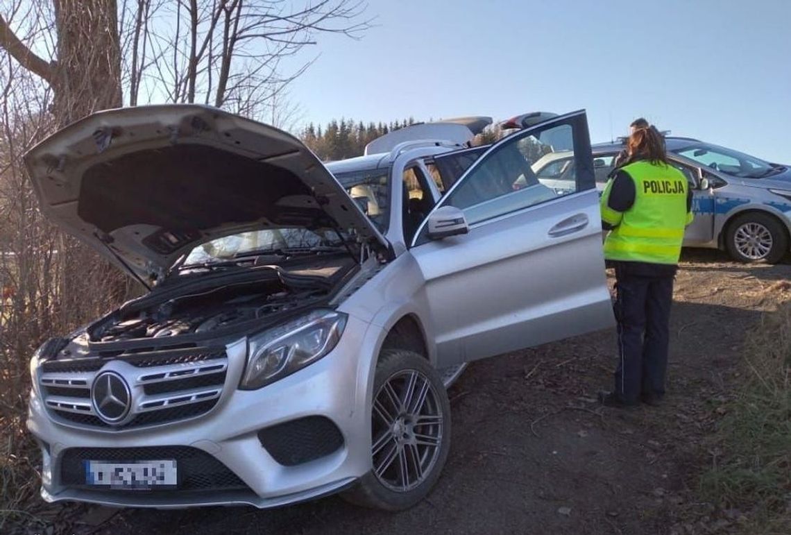 Pościg za mercedesem na niemieckich numerach