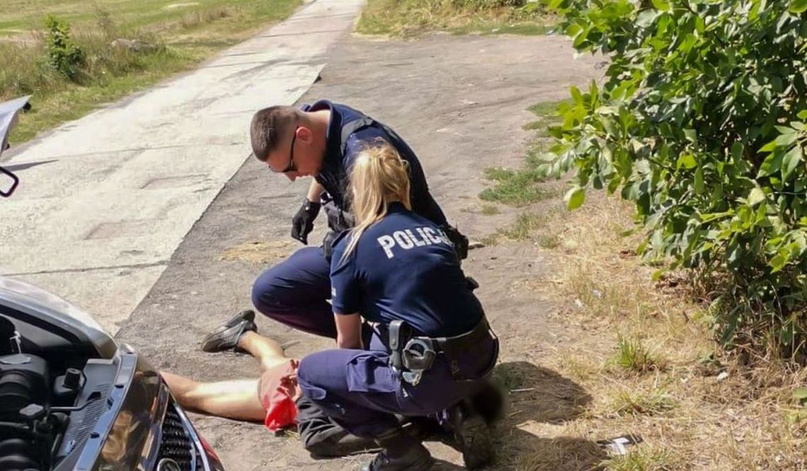 Szalona ucieczka autem, a potem pieszo skończyła się... na ziemi