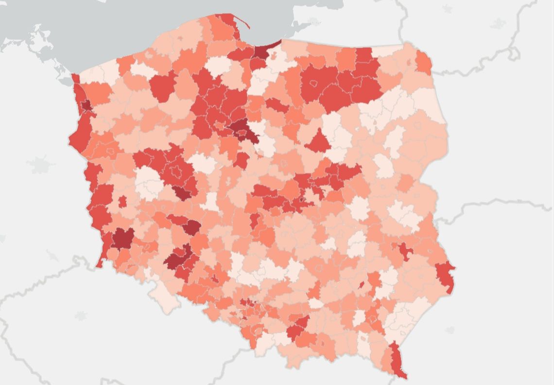 Szczecin najciemniejszy na mapie zakażeń Polski. Mamy ofiary śmiertelne