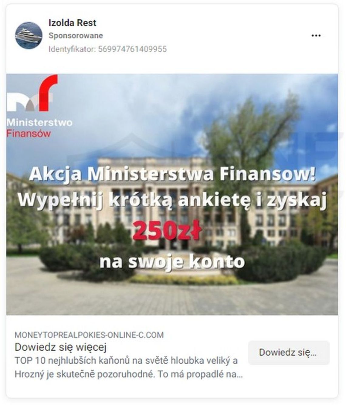 Uwaga na fałszywe reklamy z wizerunkiem ministerstwa