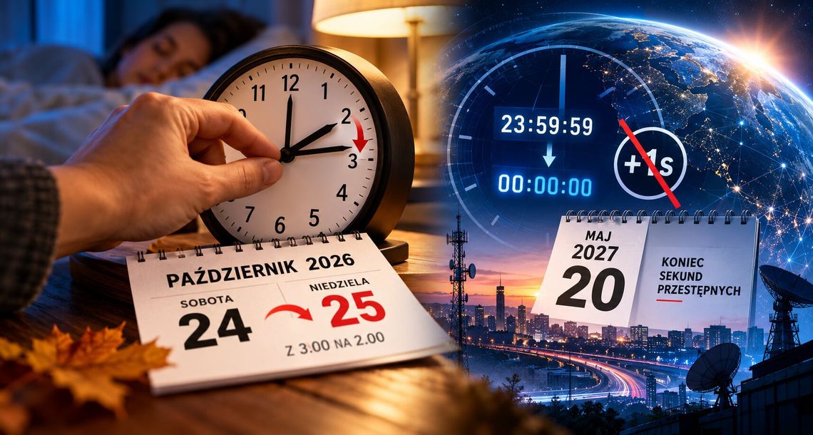 Przejście na czas zimowy i koniec sekund przestępnych. Co tak naprawdę czeka nas od 2027 roku Przejście na czas zimowy i koniec sekund przestępnych. Co tak naprawdę czeka nas od 2027 roku
